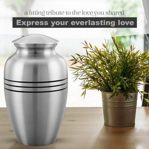 Urna de Metal de Diseño Elegante Estilo Americano para Cenizas, Contenedor de Cremación Resistente, Tamaño Personalizable para Exhibición Conmemorativa Funeraria - Product Image 4