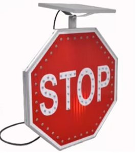 Señal de <span class=keywords><strong>Stop</strong></span> Solar Ahorradora de Energía, Señal de <span class=keywords><strong>Stop</strong></span> Solar de Aluminio Duradera, Señal de <span class=keywords><strong>Stop</strong></span> LED con Energía Solar y Luz Intermitente - Product Image 3