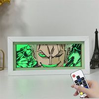 Lampe de table en papier découpé anime personnalisable de haute qualité, décoration d'intérieur, pièce d'art de luxe pour bureau ou salle d'étude