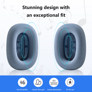 Haute qualité pour <span class=keywords><strong>AirPods</strong></span> <span class=keywords><strong>Max</strong></span> coussins coussinets de remplacement tricot maille casque tasses modèle M21 écouteur protéger couverture - Product Image 5