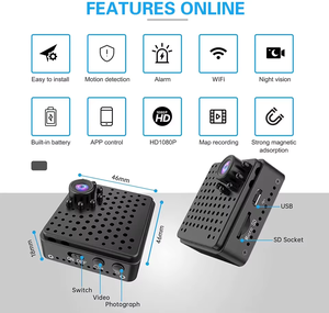 Cámara <span class=keywords><strong>IP</strong></span> WiFi Cámara inalámbrica HD 1080P Interior Hogar Pequeña Mini Cámara DE SEGURIDAD Niñera <span class=keywords><strong>Cam</strong></span> con detección de movimiento - Product Image 2