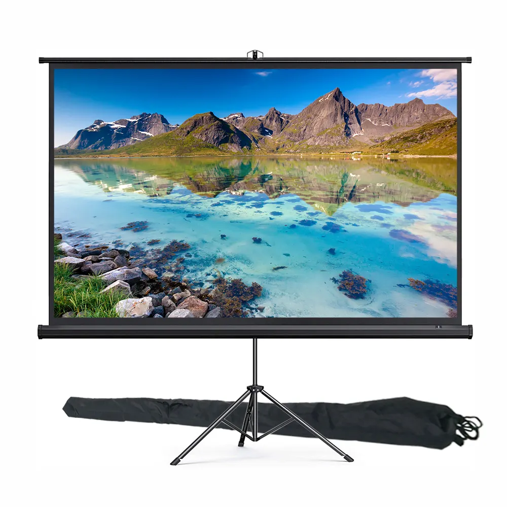 Tripod Projector Screen 72 inch Projector Screen Matte White Fabric For HD Projector Screen with Stand Tripod