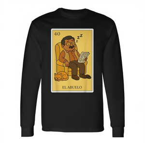 Camiseta de manga larga Sleepy Grandpa Spanish Mexican Bingo For Grandma - Product Image 2