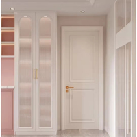 Armoire de Rangement Moderne en Bois Massif Rose Personnalisée pour Fille, Meuble de Chambre Professionnel pour Toute la Maison du Fabricant
