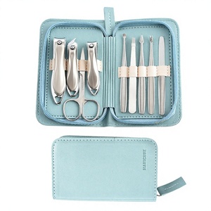 Ensemble de manucure et pédicure en acier inoxydable 9 pièces, kit de coupe-ongles portable avec étui de voyage pour adultes - Product Image 5