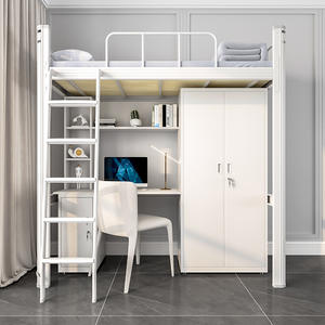 Litera de metal para escuela secundaria <span class=keywords><strong>con</strong></span> <span class=keywords><strong>escritorio</strong></span> <span class=keywords><strong>debajo</strong></span> o <span class=keywords><strong>debajo</strong></span> para dormitorio de estudiantes - Product Image 3