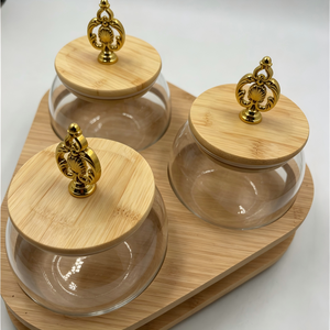 Pot de stockage rotatif en verre borosilicate de 550 ml, récipient hermétique et résistant à l'humidité pour les céréales et les grains - Product Image 4