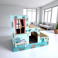 Griffoir pour chat moderne et classique, tour à griffer en carton ondulé, arbre à chat à 4 niveaux
