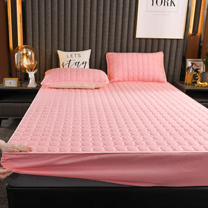 Sarung kasur poliester <span class=keywords><strong>3</strong></span> buah warna Solid, pelindung kasur <span class=keywords><strong>3</strong></span> buah lembar pas - Product Image 5