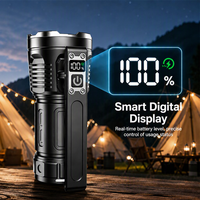 Lampe de poche LED portable en aluminium 10000LM avec affichage numérique, étanche, pour le camping, les situations d'urgence et la randonnée