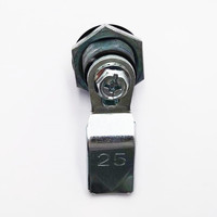 Serrure à cylindre hexagonal en alliage de zinc Jucro DL705-6, type à quart de tour, revêtement noir, grade ANSI 3, entraxe 50 mm, pour