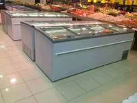 Congélateur de porte coulissante, vitrine transparente pour vitrine, coffre de cuisine