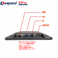 Vente en gros 9.7 "supermarché au détail écran tactile Pos ordinateur écran LCD moniteur tactile