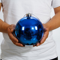 Boule de Noël de 20 cm, grande, incassable, multicolore, pour décorations de Noël, d'ouverture de centres commerciaux, d'hôtels et de présentations de fêtes