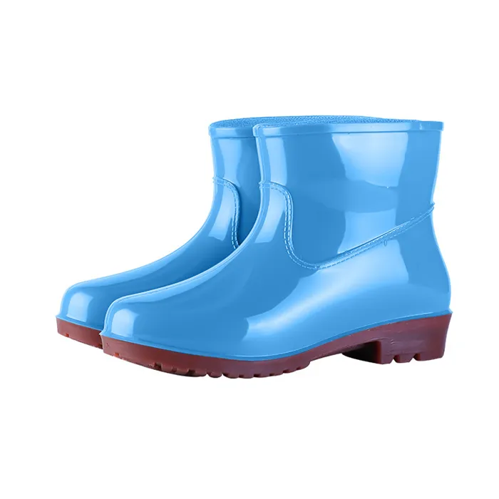 Women's short boots waterproof, anti-skid and wear-resistant rain shoes kitchen low-top rain boots rubber shoes