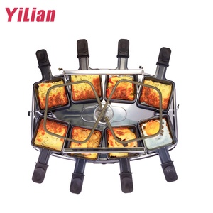 Machine à <span class=keywords><strong>raclette</strong></span> électrique avec surface de cuisson en acier antiadhésif, outil pour dîner et barbecue en intérieur - Product Image 4