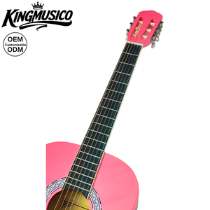 <span class=keywords><strong>Guitare</strong></span> <span class=keywords><strong>classique</strong></span> rose Kingmusico, 6 cordes en nylon, <span class=keywords><strong>guitare</strong></span> acoustique pour débutant, étudiant, ODM, OEM, instrument de musique personnalisable - Product Image 4