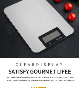 เครื่องชั่งอาหารดิจิตอลแบบ LCD ขายดี พร้อมแท่นสแตนเลส รองรับน้ำหนักได้ 5 กก. - Product Image 3