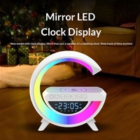 Untuk Speaker 5.3 IPX4 Tahan Air Pengisian Daya Nirkabel Multifungsi Lampu Malam Jam Alarm Lampu Meja Suasana Portabel