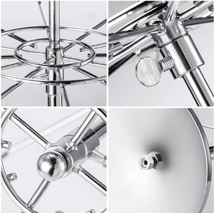 Magasins de détail de haute qualité hauteur réglable 2 niveaux présentoir en métal roulant supports rotatifs - Product Image 4