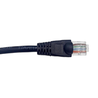 Gaine intérieure en PVC noir résistant aux UV CAT5e UTP 24AWG avec connecteur RJ45 Longueur de 4 pieds Câbles de raccordement Cat5e