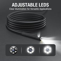 Caméra endoscopique industrielle NTS300 5" IPS 1080P étanche à fibre optique flexible pour moteur automobile
