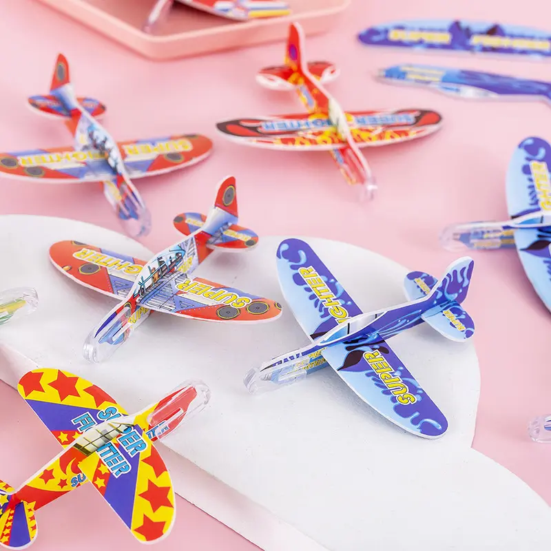 Fête de la Saint-Valentin Fête des fêtes Fournitures de décoration pour enfants Mini petit avion en papier Cadeau d'avion pour enfants