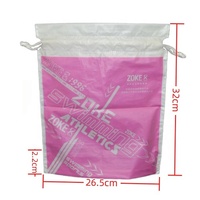 Sac cosmétique double couche imperméable en EVA recyclable et écologique avec cordon de serrage, imprimé avec logo personnalisé par gravure, pour vêtements, chaussures et chaussettes