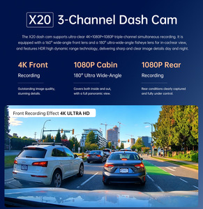 Nouvelle caméra embarquée <span class=keywords><strong>4K</strong></span> à objectif caché modèle 3, écran IPS 3,16'', Wi-Fi et GPS, vision nocturne, capteur G, enregistrement en boucle, 180° °   Ultra grand angle - Product Image 6