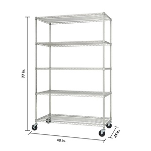 Bán Kệ Kệ Kệ Heavy Duty kim loại thép lưu trữ Kệ 5 lớp dây kệ cho nhà văn phòng nhà để xe nhà bếp phòng tắm - Product Image 3