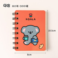 Cuaderno Mini A7 con Espiral de Osito de Dibujos Animados, Papelería Estudiantil, Notas Kawaii 105x80mm, Regalo