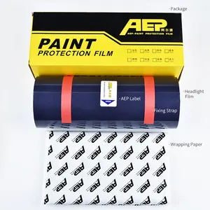 TPU PPF AEP TPUブラックヘッドライトフィルム傷防止、熱修理、カーランプ用の高透明保護フィルム