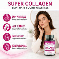 Comprimés de collagène super hydrolysé halal OEM 1000mg, compléments beauté, comprimés de collagène halal à la vitamine C pour éclaircir la peau