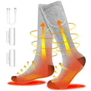 Hot-sale Mans Women Long Socks 3.7V 2200mA Rechargeable Battery Powered Heated Socks for Winter Warm Ideal Christmas Gift
