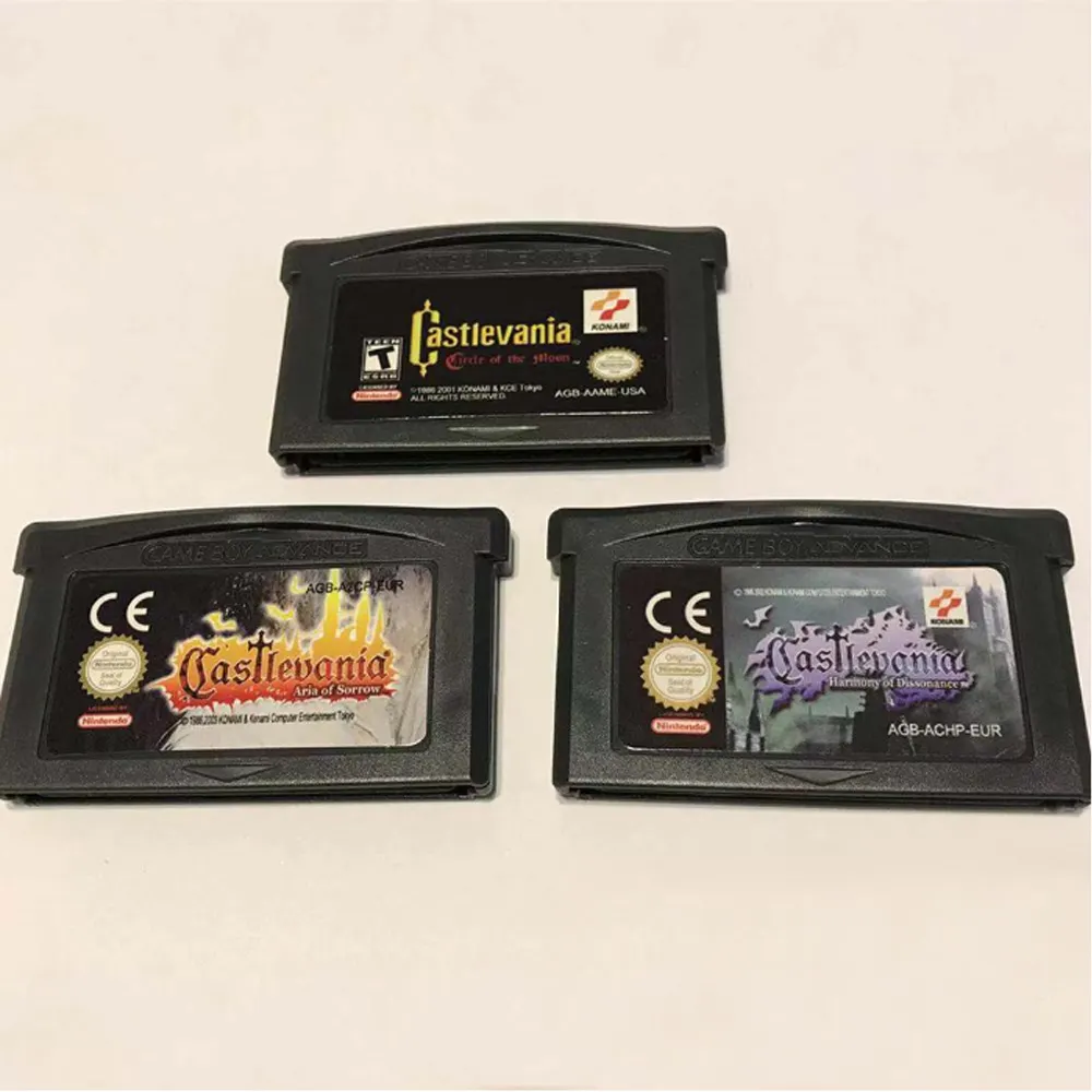 Videogioco Castlevania cerchio della luna armonia della dissonanza CASTLEVANIA-ASIA della cartuccia del dolore per nintendo gba