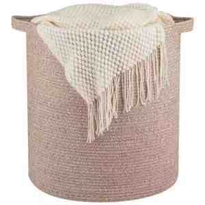 Vente chaude moderne carré coton chaîne tissé paniers à linge articles divers jouet panier de rangement Harajuku Zen Style haute poignée - Product Image 4