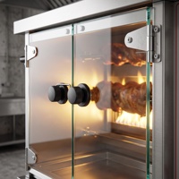 Four à rôtir au gaz pour poulet commercial, 6 broches, en acier inoxydable, pour restaurant