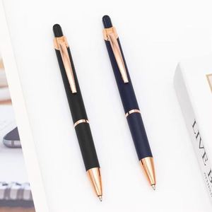 Metal Ballpoint Pens Write Smoothly <b>Light</b> Luxury Business Signature Metal Pen Black and Pens with Custom logo Promotional - Product Image 1