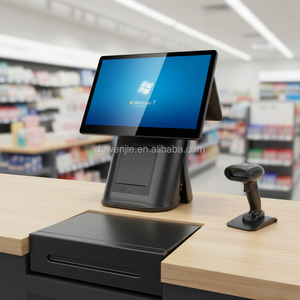 Système de point de vente tout-en-un, tablette POS, écran tactile de 15,6 pouces, terminal Windows Android OS, caisse enregistreuse en alliage d'aluminium - Product Image 3