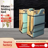 Reformer de Pilates pliable en chêne, écologique, durable, réglable et multifonctionnel