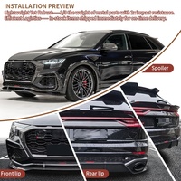 Kit de carrosserie amélioré pour Audi Rsq8 Diffuseur arrière Couvercle de phare antibrouillard Aile de toit Spoiler Fender Flares Extensions Wide Bodykit