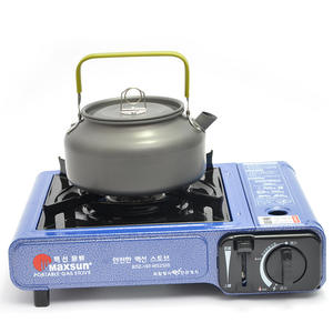 Cafetière portable, théière 1,2 L, ultralégère, pour le camping, les pique-niques, l'extérieur, avec poignée verte - Product Image 2