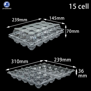 Оптовые пластиковые лотки для яиц на 15 штук, прозрачные пластиковые лотки для яиц - Product Image 2