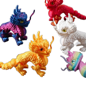 Handmade <span class=keywords><strong>3D</strong></span> Kirin In Ấn Internet Màu Đỏ Mô Phỏng Mô Hình Sáng Tạo Di Chuyển Trẻ Em Của Đồ Chơi Cho Bé Trai ABS Trang Trí Gian Hàng Vụ Nổ - Product Image 1