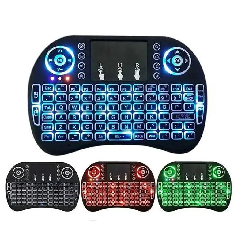 Factory Directly Price i8 air mouse keyboard 2.4GHz keyboard 7 colors keyboard manufacturer