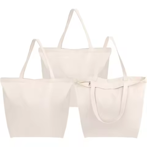 Customizable OEM ODM Recyclable Comfortable <b>Organic</b> Cotton Large Capacity Blank Canvas Shopping Bag for Storage Packaging - Product Image 3