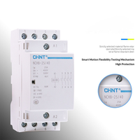 Contacteur AC monophasé domestique compact NCH8 220V pour rail DIN, deux contacts normalement ouverts et normalement fermés