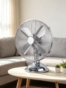 Ventilador de Aire Eléctrico Metálico Ecológico de Bajo Ruido, Control Mecánico, Portátil, Oscilante, Flujo de Aire de Alta Velocidad, para el Hogar, EE. UU. - Product Image 3