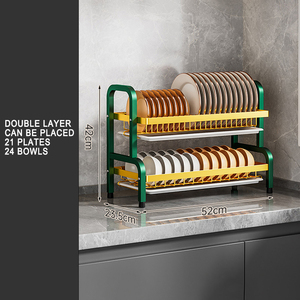 省スペース耐久性のあるステンレス鋼キッチンカウンターボウルカトラリー器具プレートホルダーレストラン皿乾燥ラック - Product Image 6