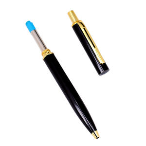 Bolígrafo de Metal Retro de Diseño Personalizado de Lujo con Mecanismo de Clic de Tinta Negra/Azul para Uso Promocional - Product Image 2
